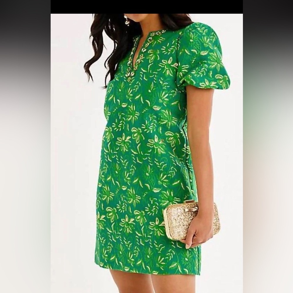 Lilly Pulitzer Jarren mini dress in Bamboo Green Sunseeker Jacquard. NWT!